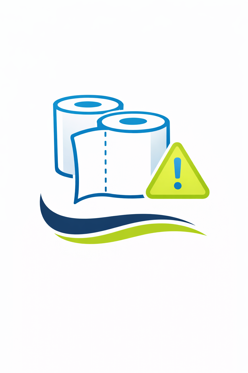 Illustration of toilet paper representing bathroom comfort supplies.